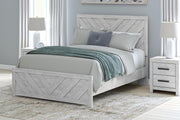 Cayboni Queen Panel Bed with Mirrored Dresser