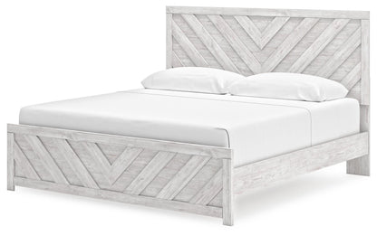 Cayboni King Panel Bed, Dresser, Mirror, Chest and Nightstand