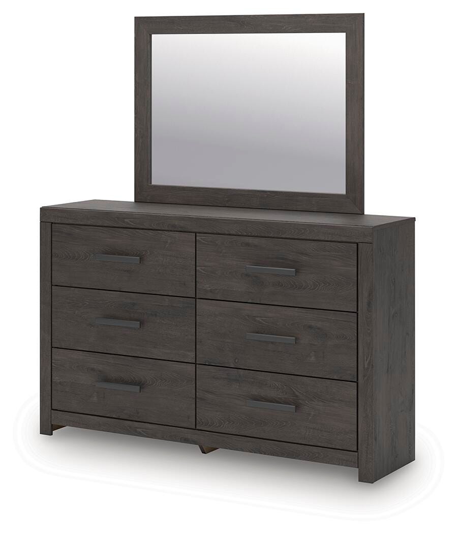 Prendonea Twin Panel Bed, Dresser and Mirror