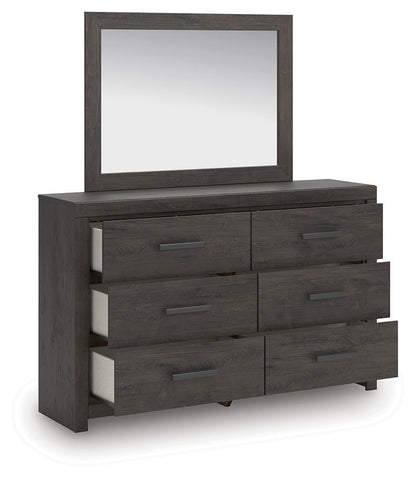 Prendonea Full Panel Bed, Dresser, Mirror, Chest and Nightstand