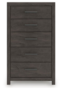 Prendonea Full Panel Bed, Dresser, Mirror, Chest and Nightstand