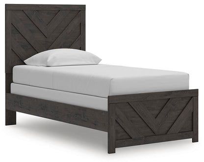 Prendonea Twin Panel Bed, Dresser and Mirror