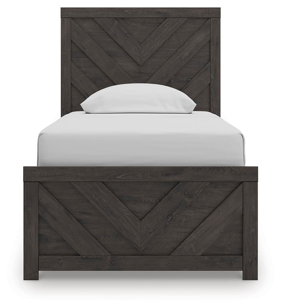 Prendonea Twin Panel Bed, Dresser and Mirror