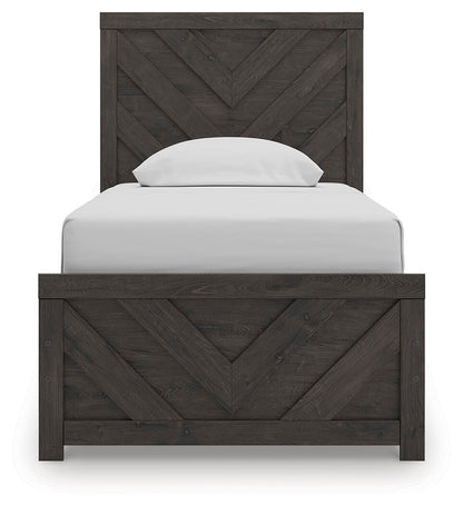 Prendonea Twin Panel Bed, Dresser and Mirror