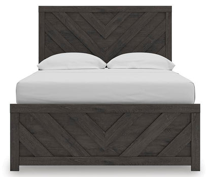 Prendonea Full Panel Bed, Dresser, Mirror, Chest and Nightstand