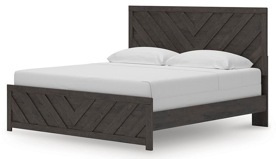 Prendonea King Panel Bed, Dresser, Mirror and Nightstand