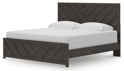 Prendonea King Panel Bed, Dresser, Mirror and Nightstand