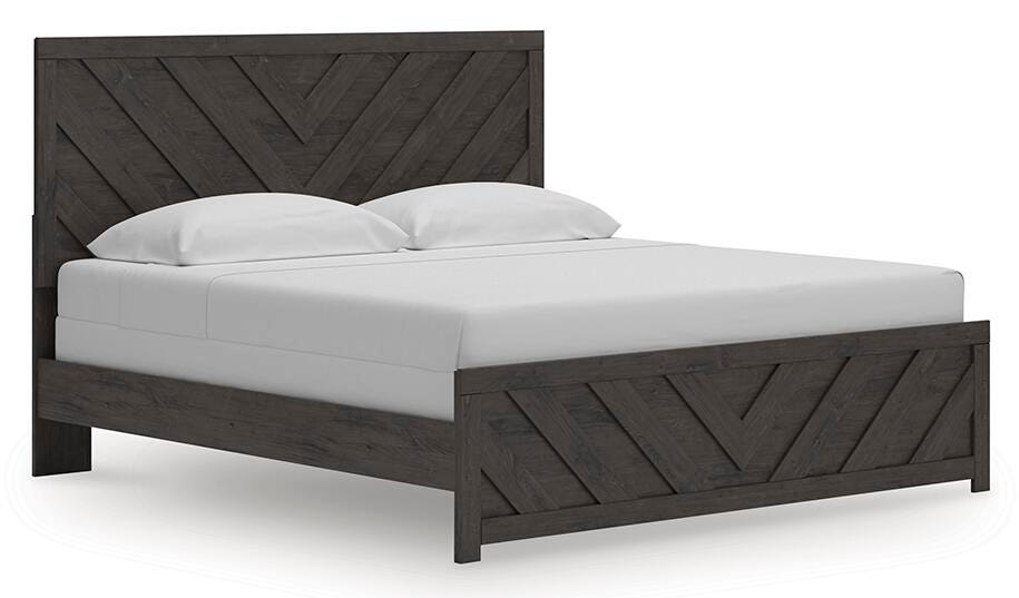 Prendonea King Panel Bed, Dresser, Mirror and Nightstand