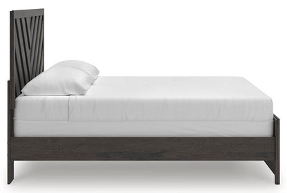Prendonea King Panel Bed, Dresser, Mirror and Nightstand