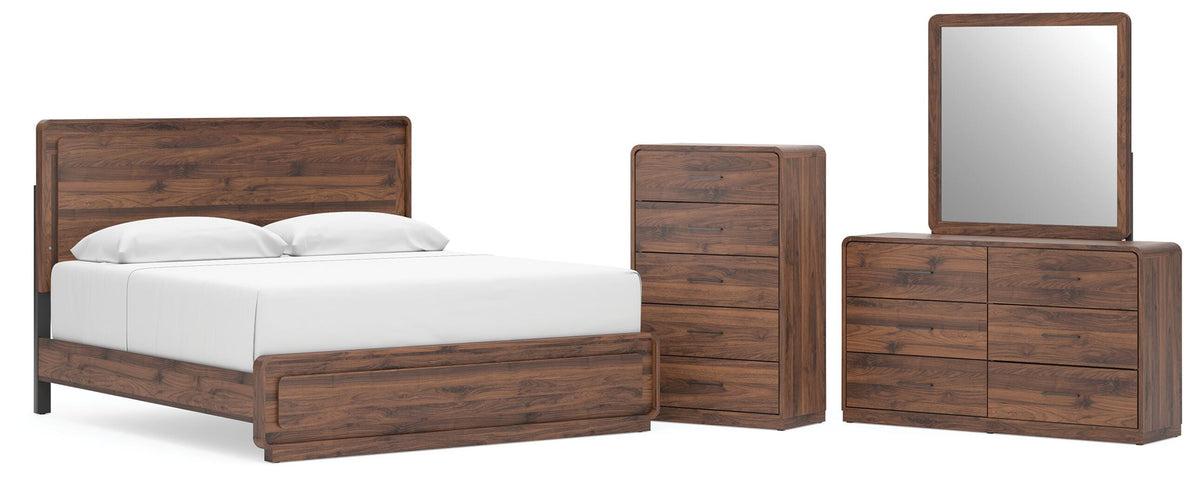Hollinaze King Panel Bed, Dresser, Mirror and Chest