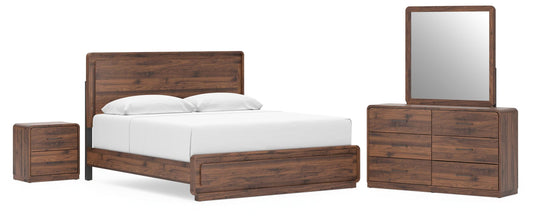 Fortlorn King Panel Bed, Dresser, Mirror and Nightstand