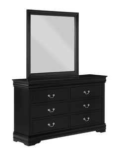 Louis Philip Dresser Mirror Black