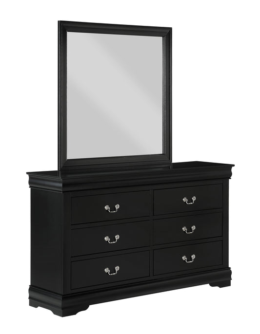 Louis Philip Dresser Mirror Black