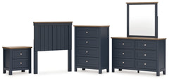 Landocken Twin Panel Headboard, Dresser, Mirror, Chest and Nightstand
