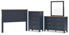 Landocken Queen Panel Headboard, Dresser, Mirror and Chest