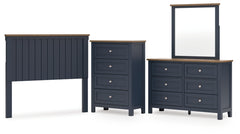 Landocken Full Panel Headboard, Dresser, Mirror and Chest