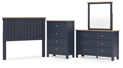 Landocken Full Panel Headboard, Dresser, Mirror and Chest