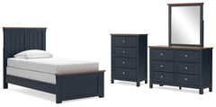 Landocken Twin Panel Bed, Dresser, Mirror and Chest