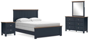 Landocken Queen Panel Bed, Dresser, Mirror and Nightstand