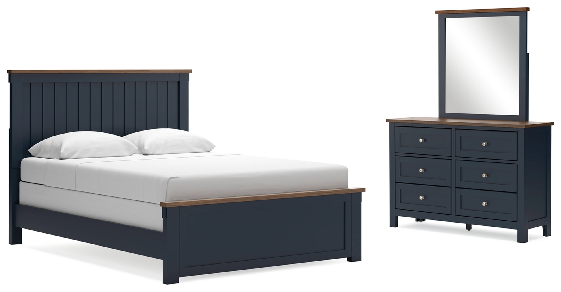 Landocken Queen Panel Bed, Dresser and Mirror