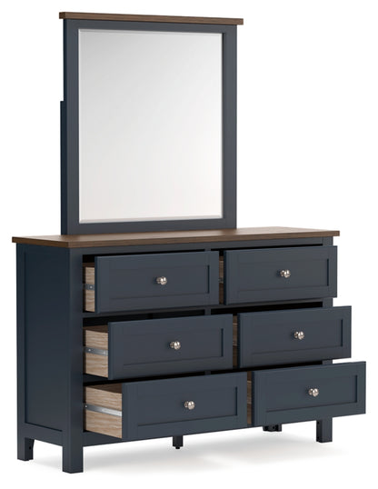 Landocken Twin Panel Bed, Dresser, Mirror and Chest