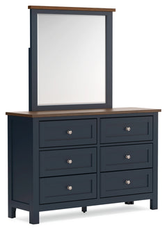 Landocken Twin Panel Bed, Dresser, Mirror and Chest