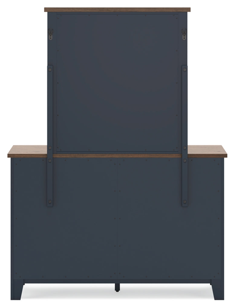 Landocken Twin Panel Bed, Dresser, Mirror and Chest