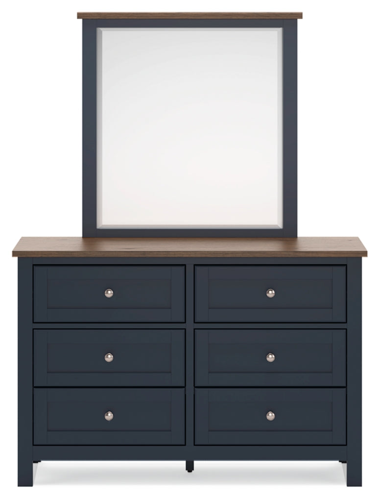 Landocken Twin Panel Headboard, Dresser, Mirror, Chest and Nightstand