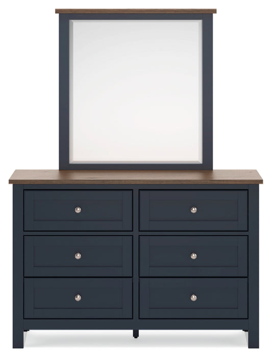 Landocken Twin Panel Headboard, Dresser, Mirror and Chest