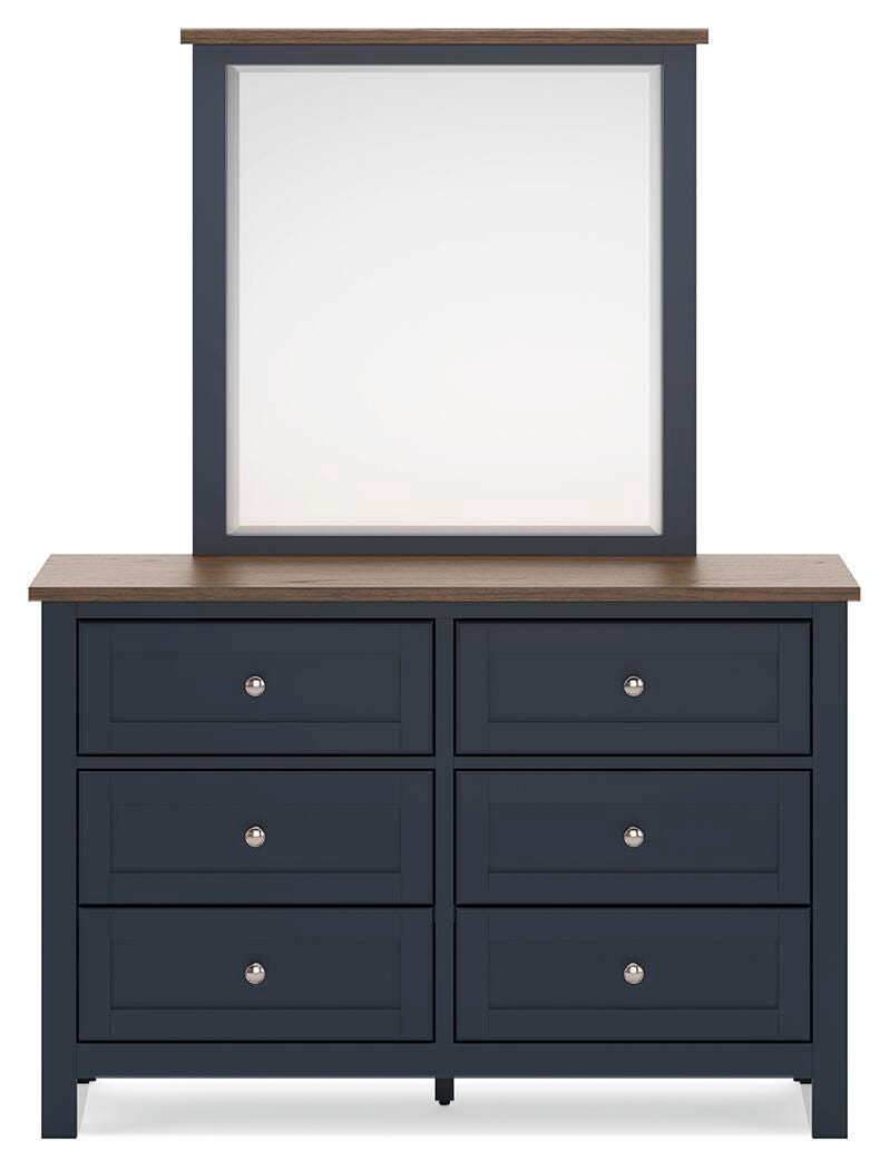 Landocken Twin Panel Bed, Dresser, Mirror and Nightstand
