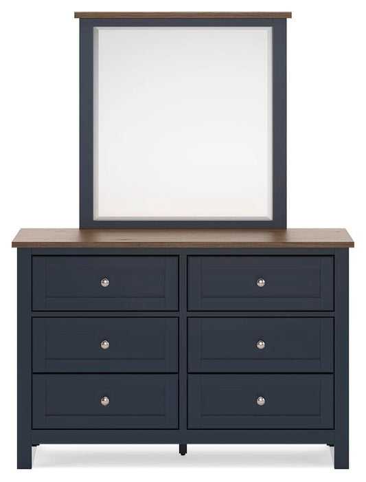 Landocken Twin Panel Bed, Dresser, Mirror and Nightstand