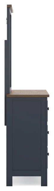 Landocken Full Panel Headboard, Dresser, Mirror and Chest