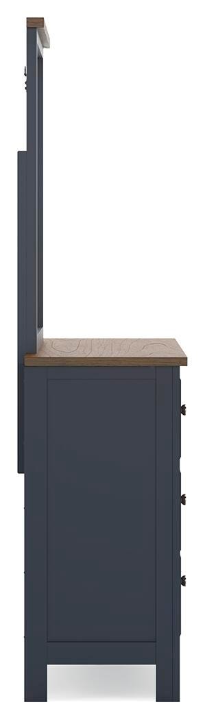 Landocken Full Panel Headboard, Dresser and Mirror