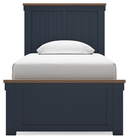 Landocken Twin Panel Bed, Dresser, Mirror and Nightstand