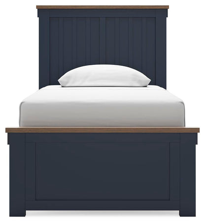 Landocken Twin Panel Bed, Dresser, Mirror and Nightstand