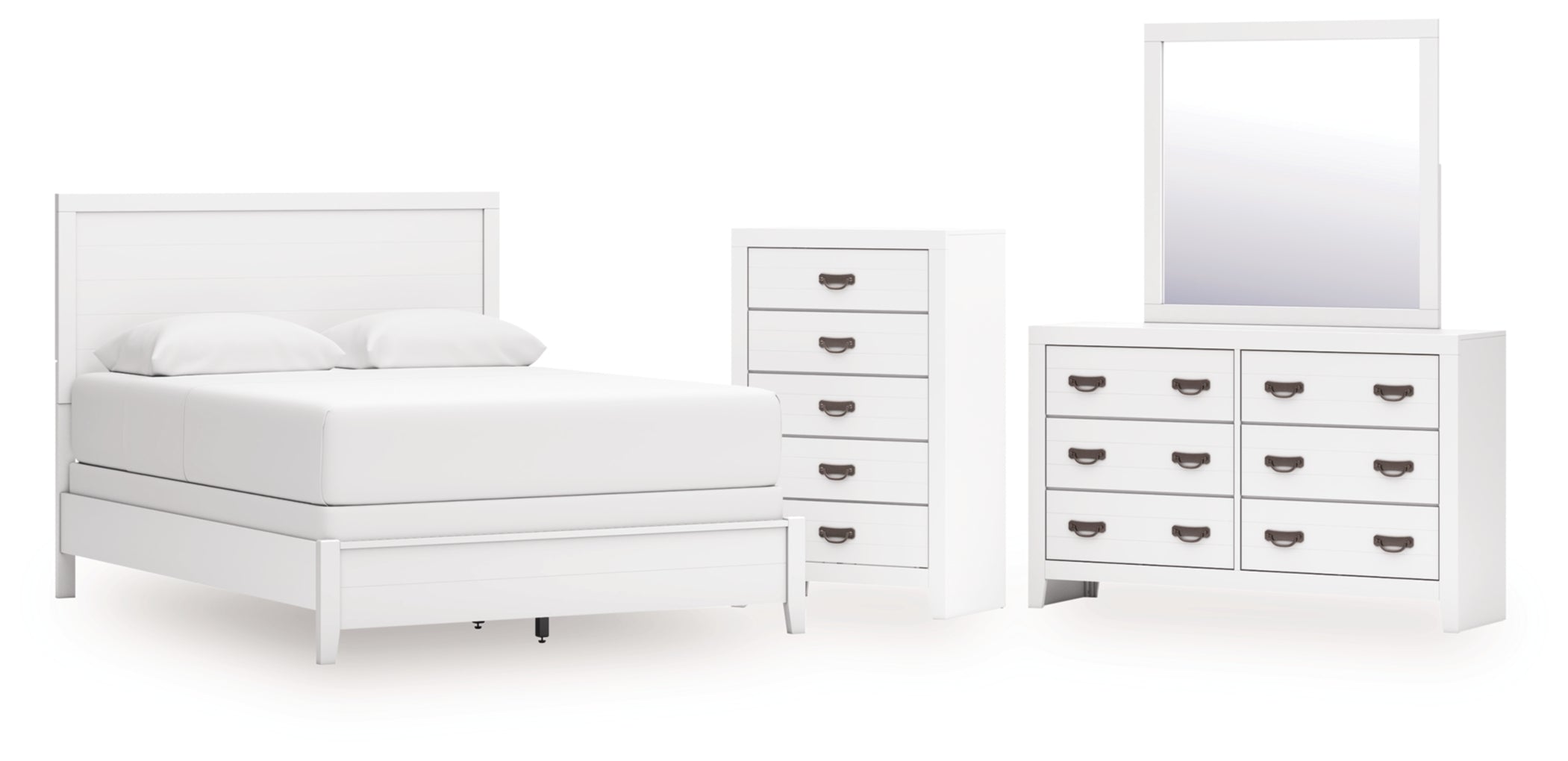 Binterglen Queen Panel Bed, Dresser, Mirror and Chest