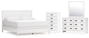 Binterglen California King Panel Bed, Dresser, Mirror and Chest
