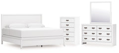 Binterglen King Panel Bed, Dresser, Mirror and Chest