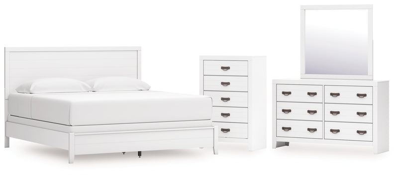 Binterglen King Panel Bed, Dresser, Mirror and Chest