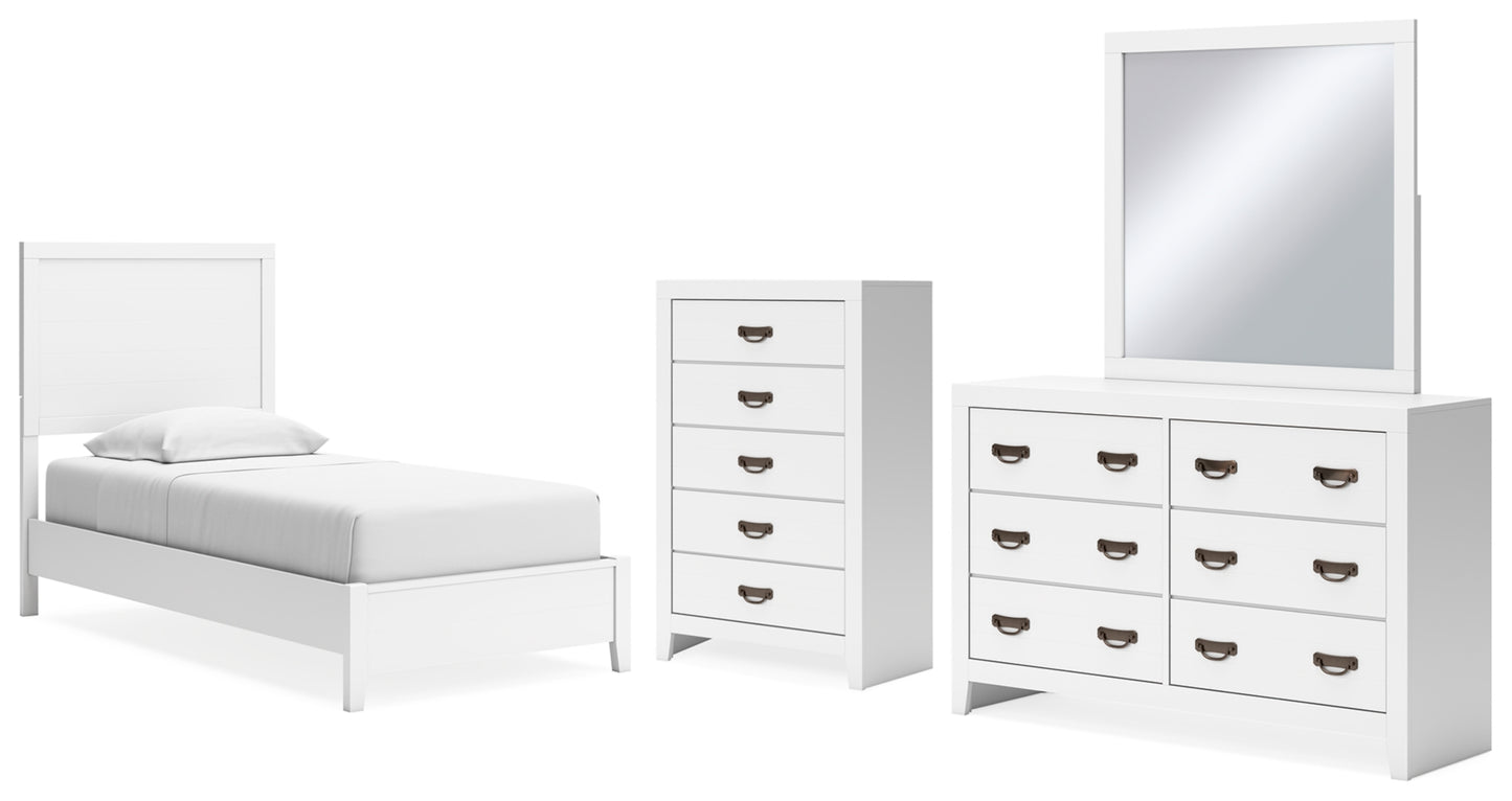 Binterglen Twin Panel Bed, Dresser, Mirror and Chest