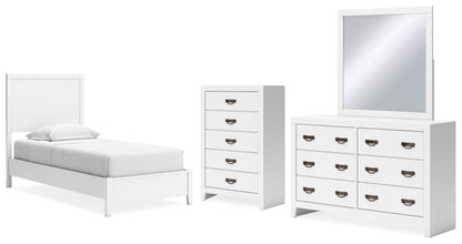 Binterglen Twin Panel Bed, Dresser, Mirror and Chest