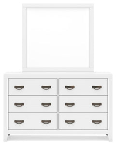 Binterglen Full Panel Bed with Mirrored Dresser