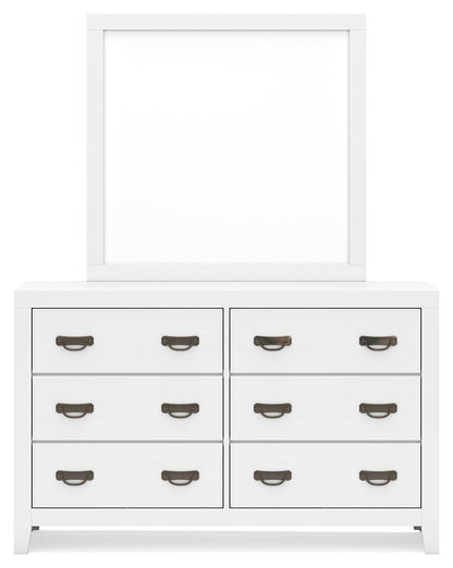 Binterglen Full Panel Bed with Mirrored Dresser