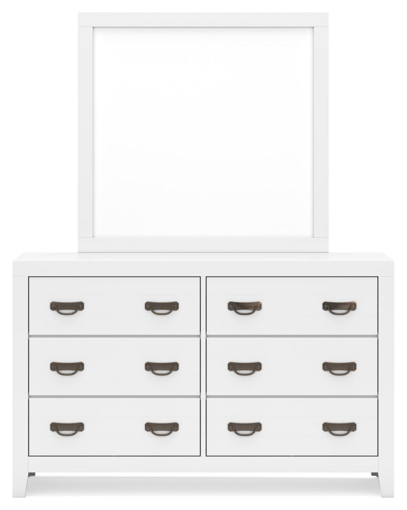 Binterglen Full Panel Bed with Mirrored Dresser and Nightstand