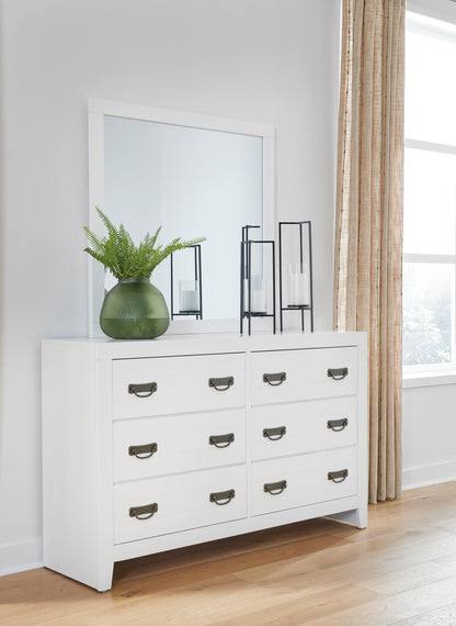 Binterglen Queen Panel Bed with Mirrored Dresser