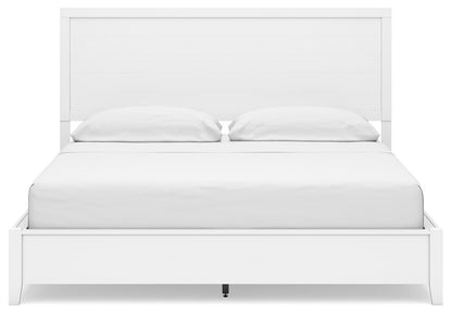 Binterglen California King Panel Bed with Mirrored Dresser