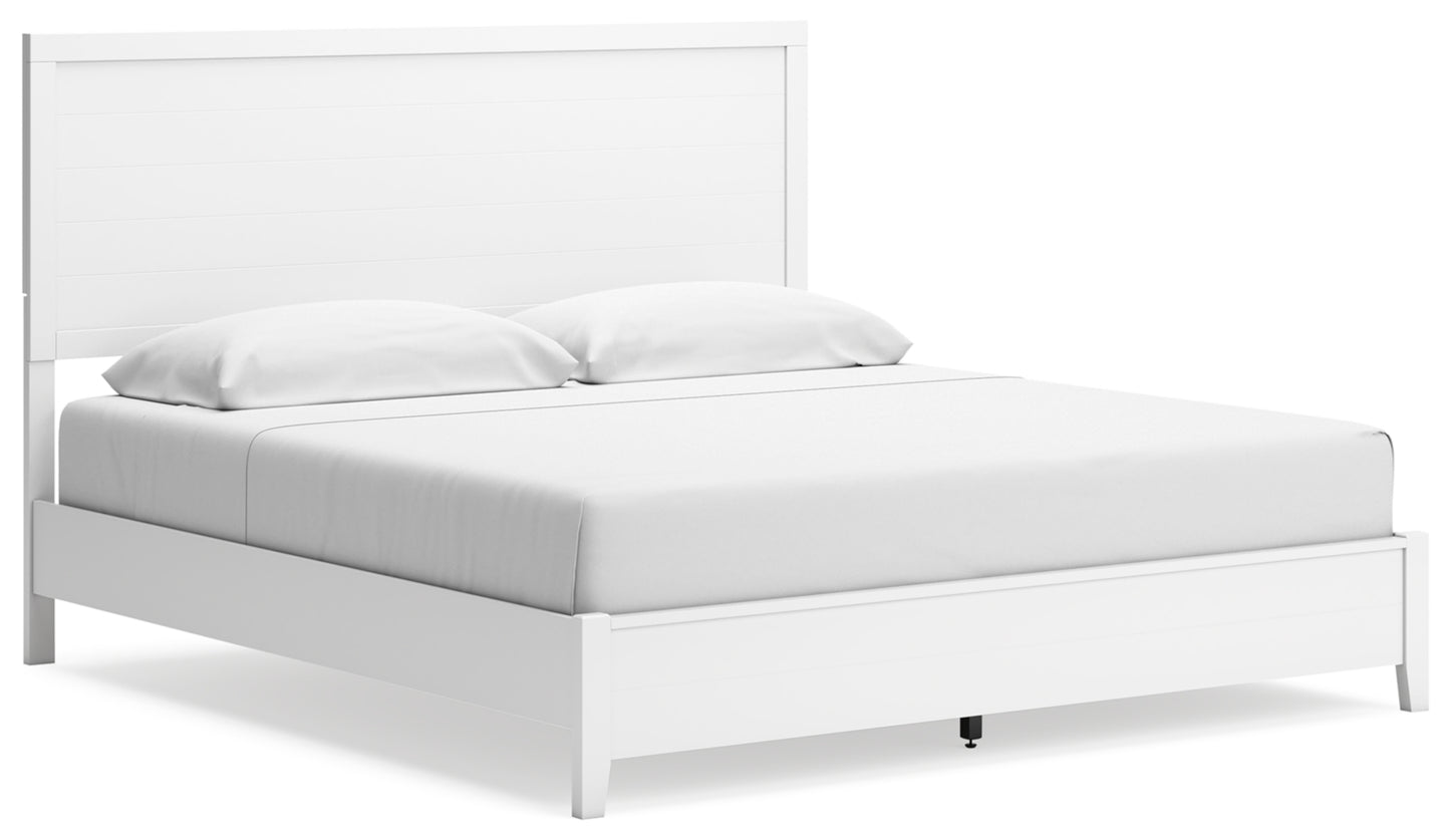 Binterglen King Panel Bed with Mirrored Dresser