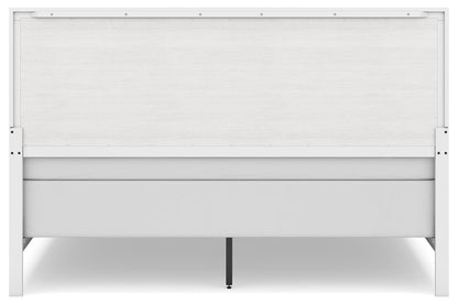 Binterglen King Panel Bed with Mirrored Dresser and Nightstand