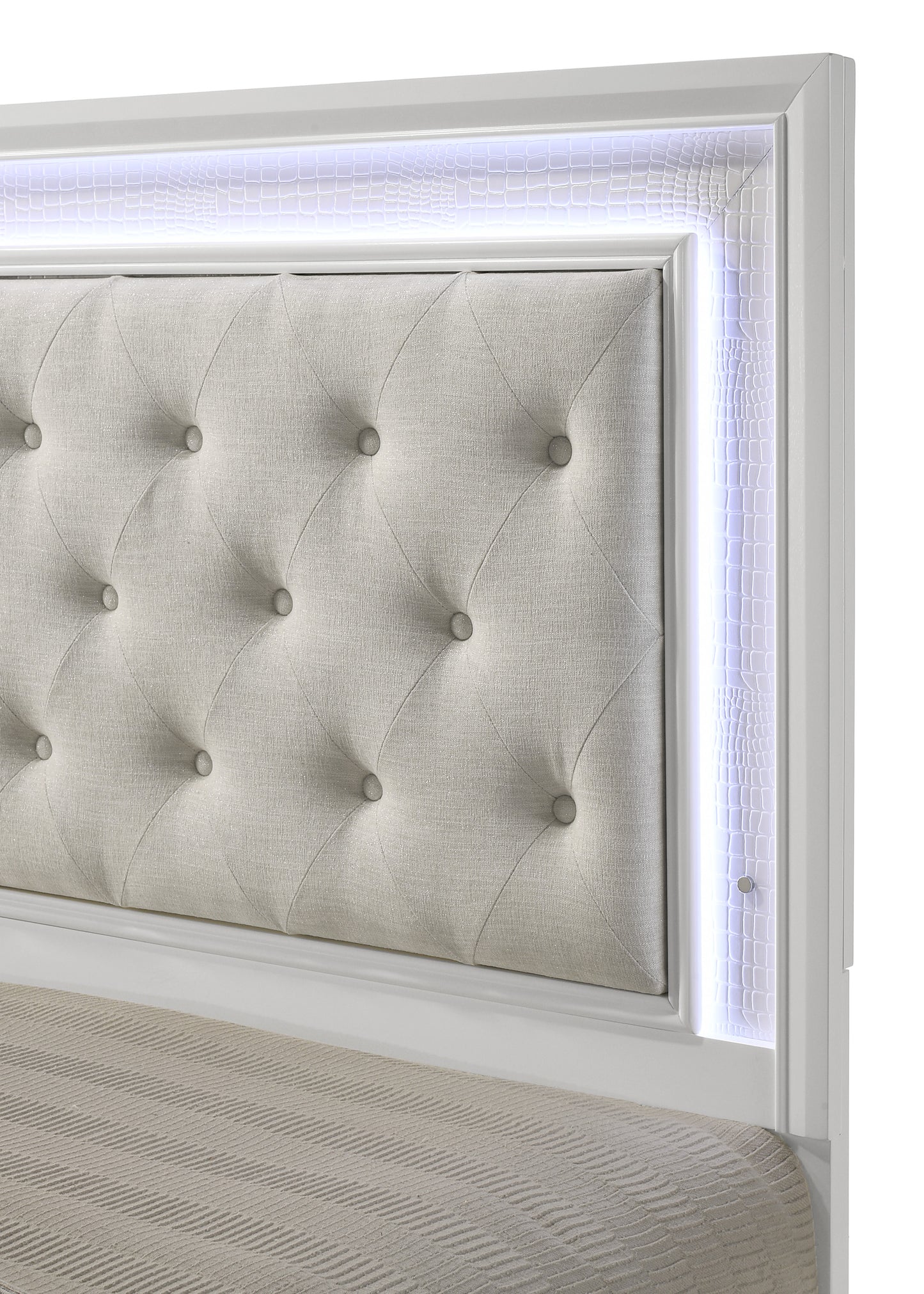Lyssa Led Bed Frost/Oat