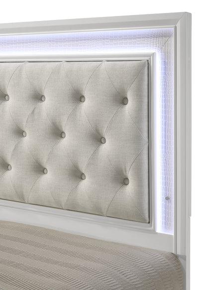 Lyssa Led Bed Frost/Oat
